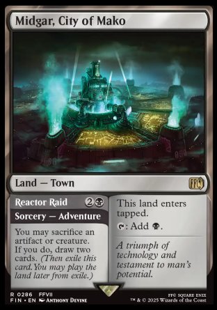 (286) Magic The Gathering Magic: The Gathering - FINAL FANTASY Single: Midgar, City of Mako // Reactor Raid Holo Rare