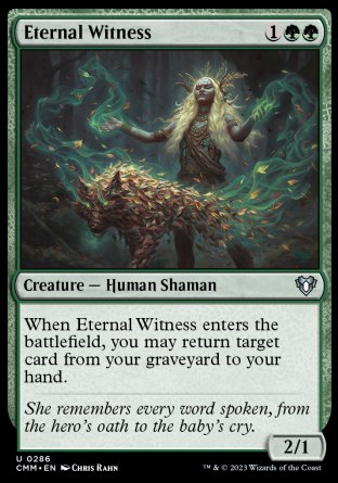 (286) Magic The Gathering Commander Masters Single: Eternal Witness Holo Uncommon