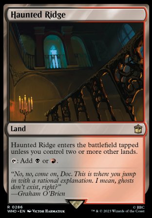 (286) Magic The Gathering Universes Beyond: Doctor Who Single: Haunted Ridge  Rare