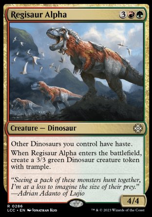 (286) Magic The Gathering Commander: The Lost Caverns of Ixalan Single: Regisaur Alpha  Rare