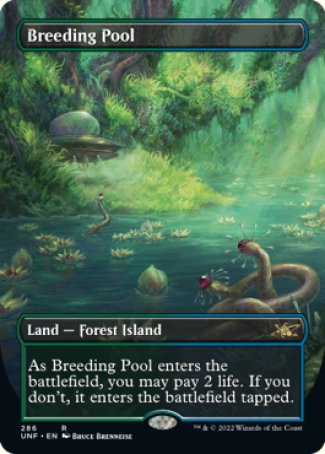(286) Magic The Gathering Unfinity: Extras Single: Breeding Pool (V.1) Holo Rare