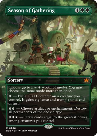 (286) Magic The Gathering Bloomburrow: Extras Single: Season of Gathering  Mythic