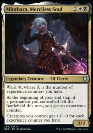 (286) Magic The Gathering Commander Legends: Battle for Baldur's Gate Single: Minthara, Merciless Soul Holo Uncommon