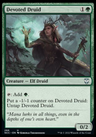 (286) Magic The Gathering Commander: Streets of New Capenna Single: Devoted Druid  Uncommon