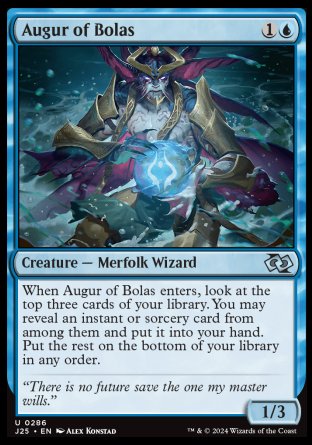 (286) Magic The Gathering Foundations Jumpstart Single: Augur of Bolas  Uncommon