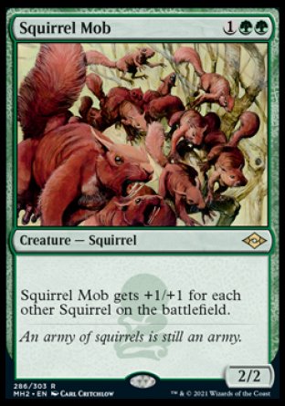 (286) Magic The Gathering Modern Horizons 2 Single: Squirrel Mob (V.2)  Rare