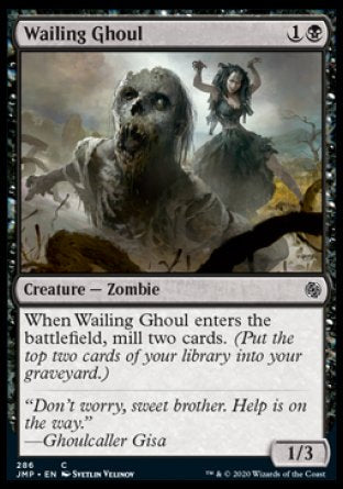 (286) Magic The Gathering Jumpstart Single: Wailing Ghoul  Common