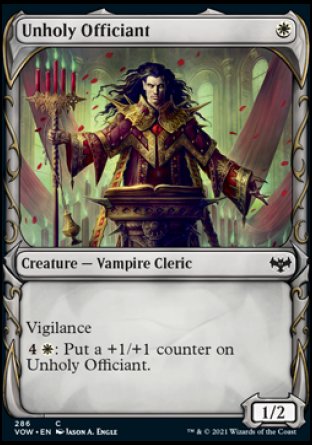 (286) Magic The Gathering Innistrad: Crimson Vow: Extras Single: Unholy Officiant Holo Common