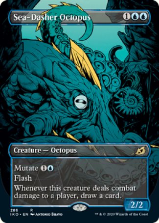 (286) Magic The Gathering Ikoria: Lair of Behemoths: Extras Single: Sea-Dasher Octopus Holo Rare