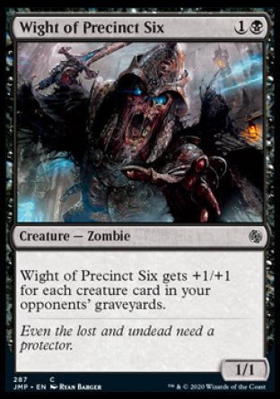 (287) Magic The Gathering Jumpstart Single: Wight of Precinct Six  Common