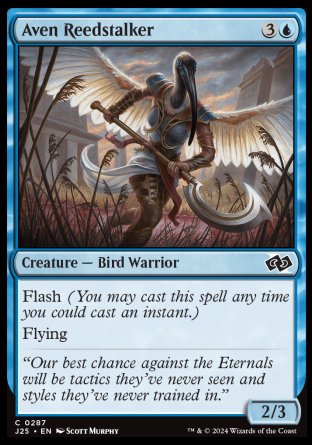 (287) Magic The Gathering Foundations Jumpstart Single: Aven Reedstalker  Common