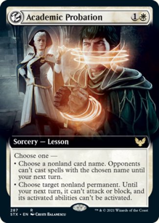 (287) Magic The Gathering Strixhaven: School of Mages: Extras Single: Academic Probation Holo Rare