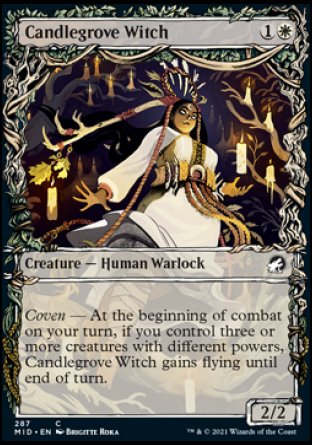 (287) Magic The Gathering Innistrad: Midnight Hunt: Extras Single: Candlegrove Witch  Common