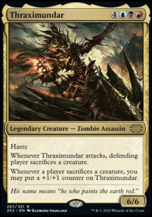 (287) Magic The Gathering Double Masters 2022 Single: Thraximundar Holo Rare
