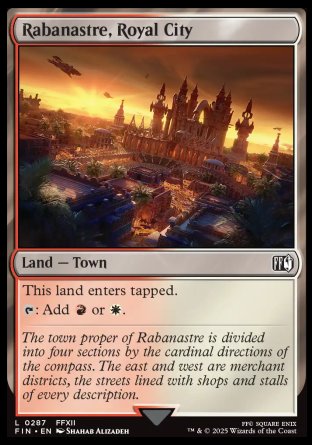 (287) Magic The Gathering Magic: The Gathering - FINAL FANTASY Single: Rabanastre, Royal City  Land
