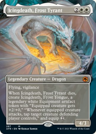 (287) Magic The Gathering Adventures in the Forgotten Realms: Extras Single: Icingdeath, Frost Tyrant Holo Mythic
