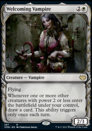 (287) Magic The Gathering Innistrad: Crimson Vow: Extras Single: Welcoming Vampire  Rare