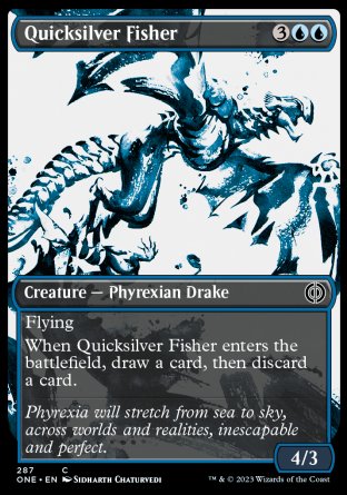 (287) Magic The Gathering Phyrexia: All Will Be One: Extras Single: Quicksilver Fisher (V.1)  Common