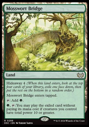 (288) Magic The Gathering Commander: Duskmourn: House of Horror Single: Mosswort Bridge  Rare