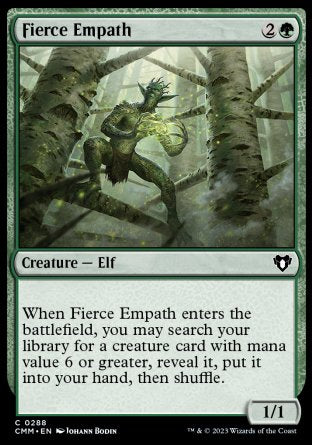 (288) Magic The Gathering Commander Masters Single: Fierce Empath  Common