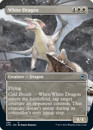 (288) Magic The Gathering Adventures in the Forgotten Realms: Extras Single: White Dragon Holo Uncommon