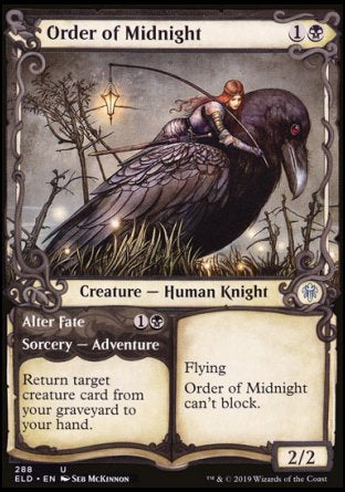 (288) Magic The Gathering Throne of Eldraine: Extras Single: Order of Midnight // Alter Fate  Uncommon