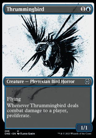 (288) Magic The Gathering Phyrexia: All Will Be One: Extras Single: Thrummingbird (V.1)  Uncommon