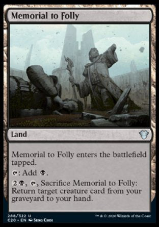 (288/322) Magic The Gathering Commander: Ikoria Single: Memorial to Folly  Uncommon