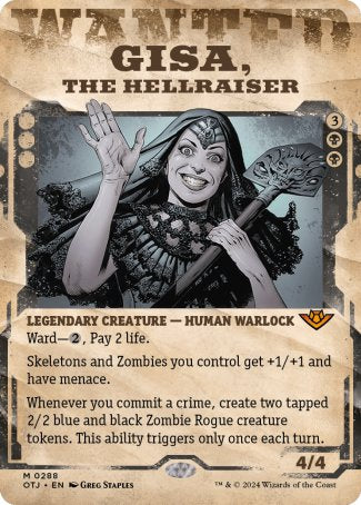 (288) Magic The Gathering Outlaws of Thunder Junction: Extras Single: Gisa, the Hellraiser  Mythic