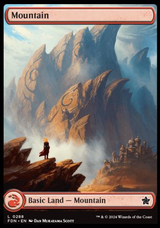 (288) Magic The Gathering Magic: The Gathering Foundations: Extras Single: Mountain (V.1) Holo Land