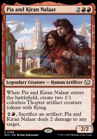(288) Magic The Gathering Commander: March of the Machine Single: Pia and Kiran Nalaar  Rare