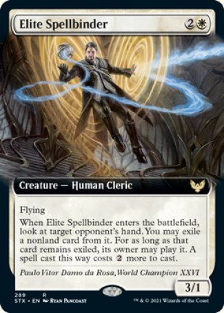 (289) Magic The Gathering Strixhaven: School of Mages: Extras Single: Elite Spellbinder Holo Rare