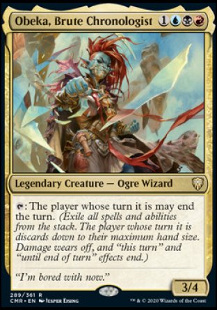 (289/361) Magic The Gathering Commander Legends Single: Obeka, Brute Chronologist Holo Rare