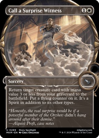 (289) Magic The Gathering Murders at Karlov Manor: Extras Single: Call a Surprise Witness  Uncommon