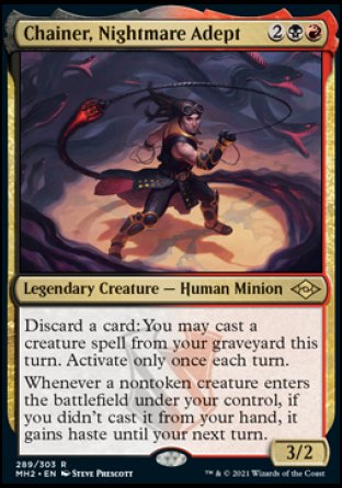 (289) Magic The Gathering Modern Horizons 2 Single: Chainer, Nightmare Adept (V.2)  Rare