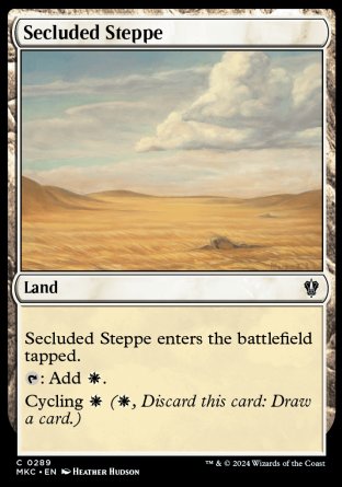 (289) Magic The Gathering Commander: Murders at Karlov Manor Single: Secluded Steppe  Common