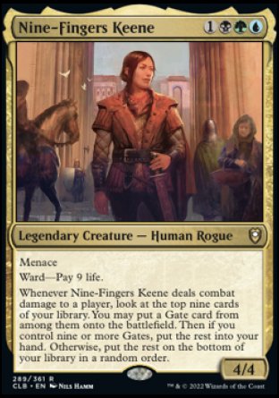 (289) Magic The Gathering Commander Legends: Battle for Baldur's Gate Single: Nine-Fingers Keene  Rare