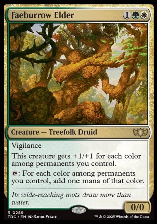 (289) Magic The Gathering Commander: Tarkir: Dragonstorm Single: Faeburrow Elder  Rare