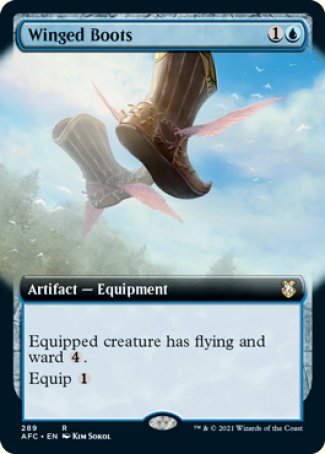 (289) Magic The Gathering Commander: Adventures in the Forgotten Realms: Extras Single: Winged Boots  Rare