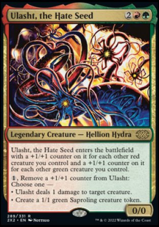 (289) Magic The Gathering Double Masters 2022 Single: Ulasht, the Hate Seed Holo Rare