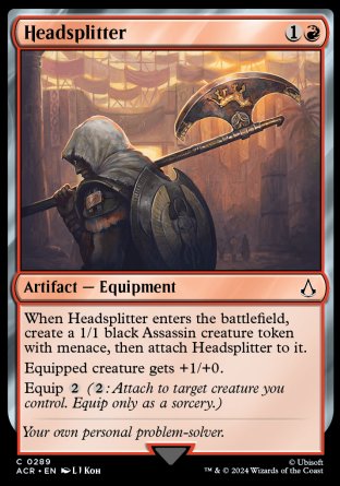 (289) Magic The Gathering Universes Beyond: Assassin's Creed: Extras Single: Headsplitter  Common