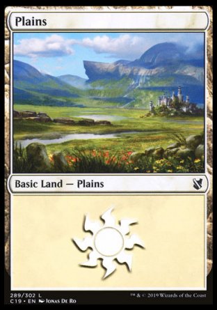 (289) Magic The Gathering Commander 2019 Single: Plains (V.2)  Land
