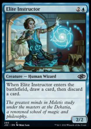 (290) Magic The Gathering Jumpstart 2022 Single: Elite Instructor  Common