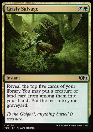 (290) Magic The Gathering Commander: Tarkir: Dragonstorm Single: Grisly Salvage  Common