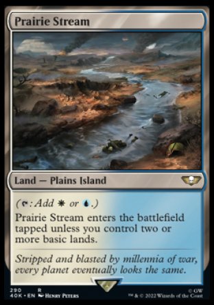 (290) Magic The Gathering Universes Beyond: Warhammer 40000 Single: Prairie Stream Holo Rare