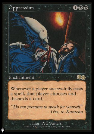 (143) Magic The Gathering The List Single: Oppression  Rare