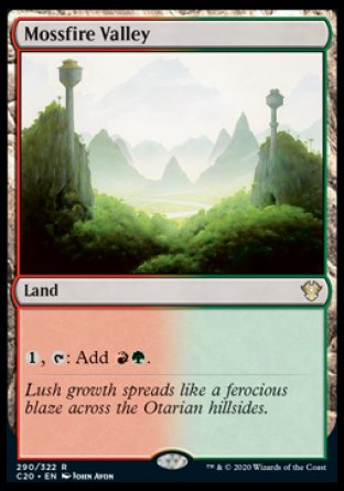 (290/322) Magic The Gathering Commander: Ikoria Single: Mossfire Valley  Rare