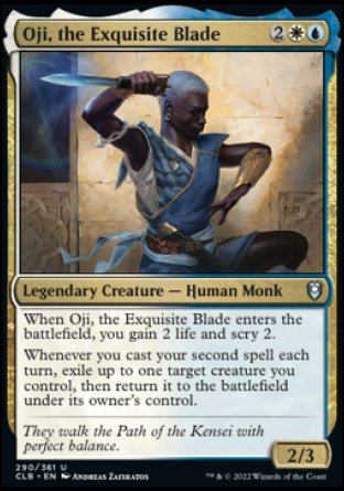 (290) Magic The Gathering Commander Legends: Battle for Baldur's Gate Single: Oji, the Exquisite Blade  Uncommon
