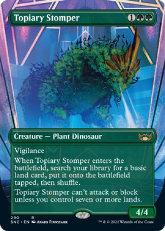 (290) Magic The Gathering Streets of New Capenna: Extras Single: Topiary Stomper Holo Rare