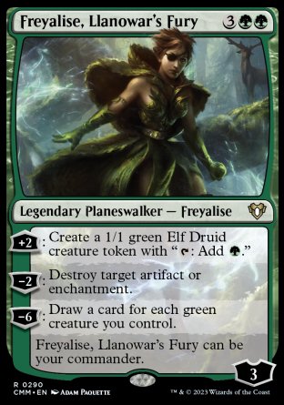 (290) Magic The Gathering Commander Masters Single: Freyalise, Llanowar's Fury  Rare